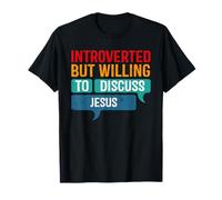 Introverti mais prêt à discuter de Jésus drôles de chrétiens T-Shirt