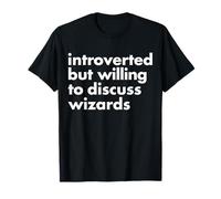 Introverti mais prêt à discuter Magie drôle Magie Sorciers T-Shirt