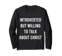 Introverti mais prêt à Parler de Christ Cure Christian Manche Longue