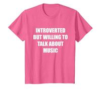Introverti mais prêt à Parler de Musique T-Shirt, Enfant, Rose chiné, 3 Ans