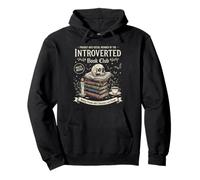 Introverti Vintage Book Club Skull & Books Gothic Halloween Sweat à Capuche
