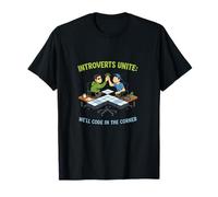 Introverts Unite Well Code in The Corner Programmer Humour T-Shirt