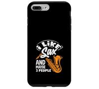 Intrusion Musicale Amusante avec Inscription « I Like Sax and 3 People » Coque pour iPhone 7 Plus/8 Plus
