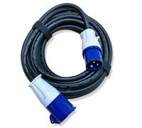 IntuiFlex 10m CEE câble de Camping Set - câble H07RNF 3G2,5 3x2,5 mm 230V 16A IP44 + 2 Bandes Auto-agrippantes - câble de rallonge - câble Camping-Car Prise Femelle