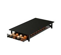Inture Support de capsules de café pour 40 capsules de café Nespresso - Plateau antidérapant en métal - Noir