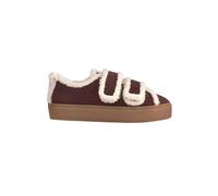 Inuikii - Shearling Low Velcro - Femme - Chaussures - Rouge - Taille: 36 EU