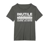 Inutile De Me Dire Ce Que Je Dois Faire T-Shirt, Femme Grandes Tailles, Asphalte, 3X