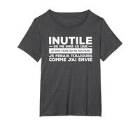 Inutile De Me Dire Ce Que Je Dois Faire T-Shirt, Femme Grandes Tailles, Chiné Foncé, 1X