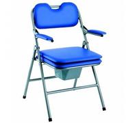 Invacare H407 Chaise Percée Omega Chaise WC Pliable avec Pot Légère Dossier Matelassé 1 Unité