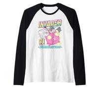 Invader Zim 01 World Domination Zim & Gir Racing Over Pig Manche Raglan