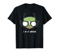 Invader Zim Gir I Am So Confused Hipster Glasses T-Shirt