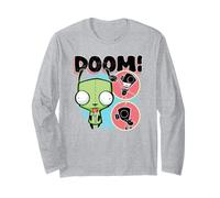 Invader Zim Gir in Dog Suit Doom Piggy Robot Circles Manche Longue