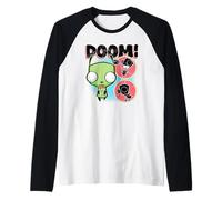 Invader Zim Gir in Dog Suit Doom Piggy Robot Circles Manche Raglan