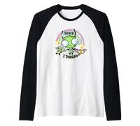 Invader Zim Gir Monkey and Chihuahua Rainbow Aesthetic Manche Raglan