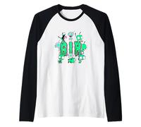 Invader Zim Gir Text Design Slime Letters Funny Faces Manche Raglan