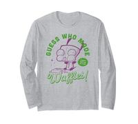 Invader Zim Guess Who Made Waffles! Gir Distressed Manche Longue