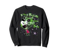 Invader Zim I Am A Perfectly Normal Human Worm Distressed Sweatshirt