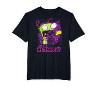 Invader Zim Ingenious Taco Gir Y2K Cartoon T-Shirt, Homme Grandes Tailles, Noir, 3X Tall