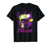Invader Zim Ingenious Taco Gir Y2K Cartoon T-Shirt, Homme, Noir, 3XL