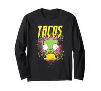 Invader Zim Taco Scene Stars Cartoon Manche Longue