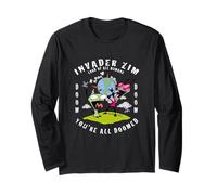 Invader Zim You're All Doomed Earth Takeover Design Manche Longue