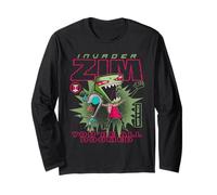 Invader Zim You're All Doomed Zim & Gir Collage Cartoon Manche Longue
