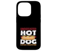 Invaincu Hot Dog Lover Eating Champion Coque pour iPhone 14 Pro