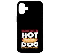 Invaincu Hot Dog Lover Eating Champion Coque pour iPhone 16 Plus
