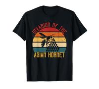 Invasion of The Asian Hornet Beehive Beehive Bees Vintage Sunset T-Shirt