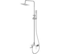Invena Glamour kit baignoire-douche mural oui chrome AU-05-B01
