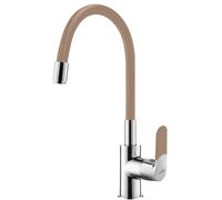 Invena Joga mitigeur de cuisine sur pied chrome-beige BZ-32-L03