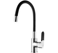 Invena Joga mitigeur de cuisine sur pied chrome-noir BZ-32-L04