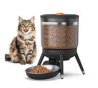 Invengo Distributeur Croquettes Chat Automatique Programmable, Double Alimentation Électrique, Conception Anti-Insecte, Trémie 3L - Distributeur de Croquettes pour Chat et Petit Chien, Noir