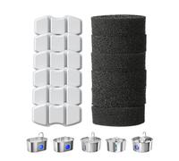 Invengo Filtres de Rechange pour Fontaine à Eau pour Chat, 6 Filtres à Charbon et 6 Éponges en Mousse Compatibles avec Les Fontaines à Eau pour Animaux de la Série Invengo MeowFlow