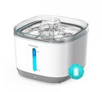 Invengo MeowFlow E20 Fontaine à Eau sans Fil pour Chat 3 L, Batterie 5000 mAh, Alerte Niveau d’Eau Bas, filtres 5 Couches, Bol INOX, pour Chats et Petits Chiens