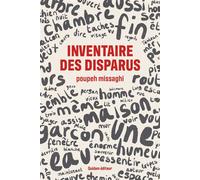 Inventaire des disparus - Poupeh Missaghi - Quidam - broché - Roman