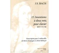Bach - 15 INVENTIONS-trscr. 2 Vclles - Transcription Pour 2 Violoncelles
