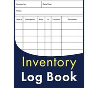 Inventory Log Book: A Simple Logbook for Inventory (Small Business), Paperback 8x10