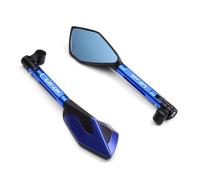 Inversant Rétroviseur Rétroviseurs De Guidon De Moto En Aluminium CNC, Miroir Anti-éblouissement Bleu Pour MT-07 2014-2019 2018 2017 2016(5)