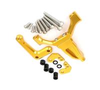 Inversé Amortisseur Accessoires Moto Modification Support D'amortisseur De Direction Support Stabilisateur Tampon De Sécurité pour MT 09 pour MT09 2024 2025(Yellow Bracket)
