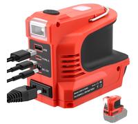 Inverseur 220 W pour batteries Einhell 18 V, convertisseur de courant DC 18 V à AC 220 V avec prise, USB Type-C, port DC 12 V et lumière LED pour camping, excursions et urgences (sans batterie)