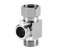 Inverseur 3 Voies G 1/2" Adaptateur de Toilette Forme de T en Laiton Pomme de Douche Système de Douche pour Pulvérisateur Combo de Douche à Tête Fixe