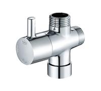 Inverseur de bras de douche - Vanne d'inverseur à 3 voies pour pommeau de douche | Laiton massif avec adaptateur de robinet, contrôle multi-prises à main, fixe pour installation de tête de