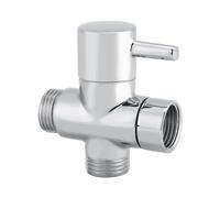 Inverseur de Douche 3 Voies avec Robinet, Adaptateur En T pour Double Pommeau de Douche, G1/2 Inch Inverseur de Bras de Douche pour Douche À Main Murale Mitigeur Thermostatique de Douche