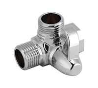 Inverseur de Douche 3 Voies Laiton Chromé G1/2, Commutation Sans Coupure, Résistant Haute Pression, 120g Léger pour Rénovation Salle de Bain, Alternance Pommeau Douchette pour Suite Parentale