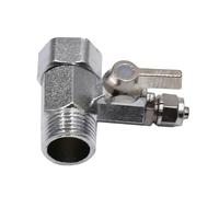 Inverseur de Douche Adaptateur d'eau for tube mâle 1/4'' 1/2'' 1/4 3/8, vanne à boisseau sphérique d'alimentation RO, filtre de robinet, système d'osmose inverse(1I2 Thread to 3I8)