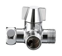 Inverseur de Douche Adaptateur en T for robinet de toilette, inverseur laiton, vanne 1/2 pouce, tuyau d'eau à 3 voies, remplacement for douche rotative