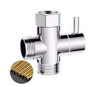Inverseur De Douche Bidet de toilette en laiton chromé G1/2 ", adaptateur T, vanne dérivation douche, robinet à 3 voies, connecteur, outil Valve