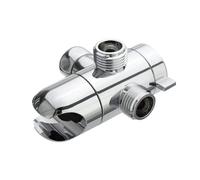 Inverseur De Douche Connecteur à trois voies for salle de bains, 1/2 pouces, adaptateur en T, bras douche réglable, Valve dérivation Shunt montée for toilettes, Bidet, pomme(Adapter and Holder)