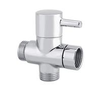 Inverseur de douche, inverseur de bras de douche à 3 voies, inverseur en forme de T, vanne d'adaptation en T G1/2 ", adaptateur d'eau de pulvérisateur de bidet de toilette chromé
